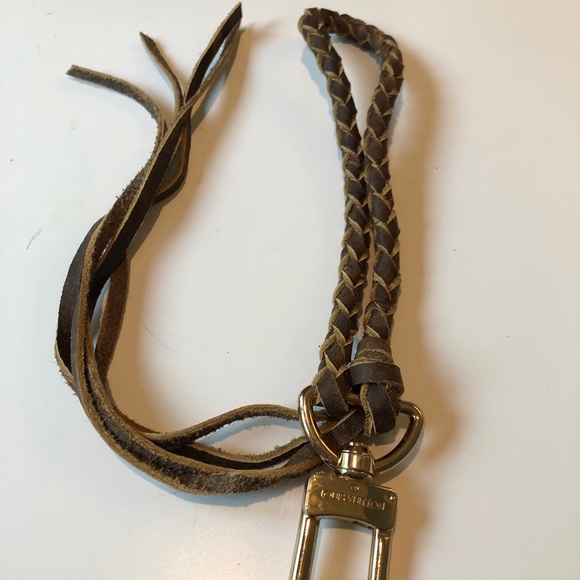 Upcycled Hardware Leather Keychain - Picture 2 of 4